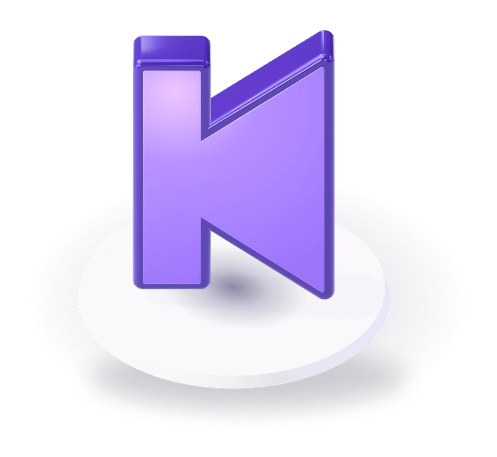 The Klips K, standing on its round pad.